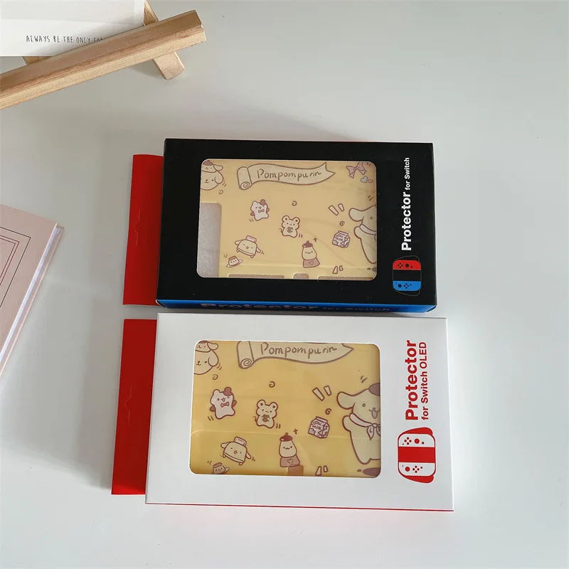 닌텐도 OLED용 산리오 푸딩 독 실리콘 소프트 페인트 낙하 방지 커버, NS 휴대용 게임 콘솔 보호 쉘 분할 가능