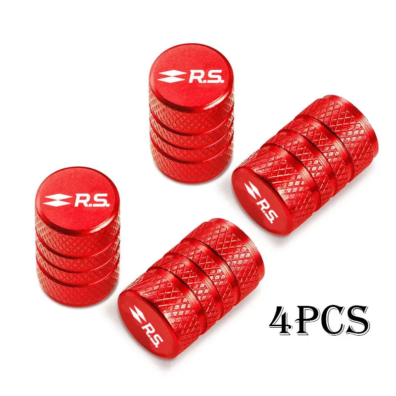 Wheel Tire Valve Caps Tyre Stem Covers Airdust Waterproof For Renault RS Clio Scenic Logan Megane Koleos Sandero Safrane