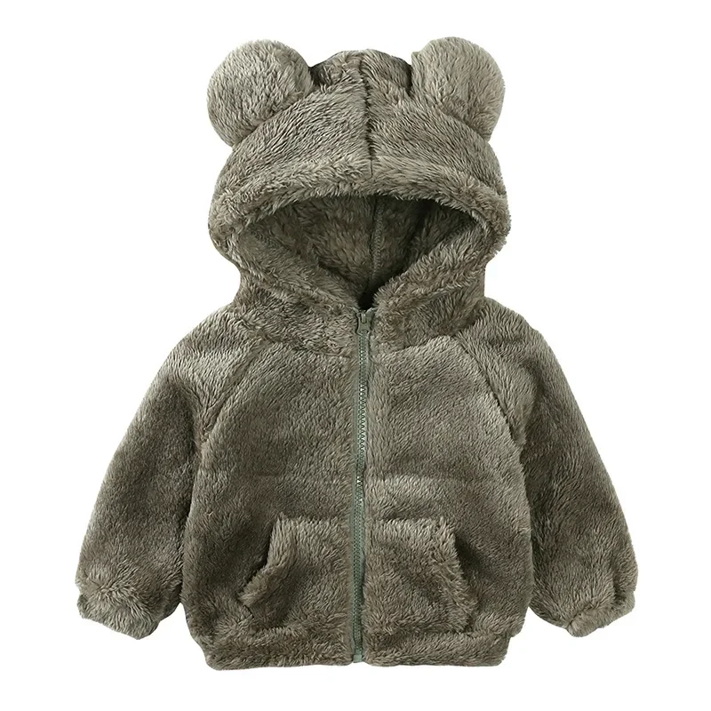 Baby Girl Clothes Winter Toddler Boy Hoodies Sweatshirt Zipper Children Autumn Mother Kids Jacket 1 To 3years Ears girl sweatshirt kids sweatshirt baby girl clothes
