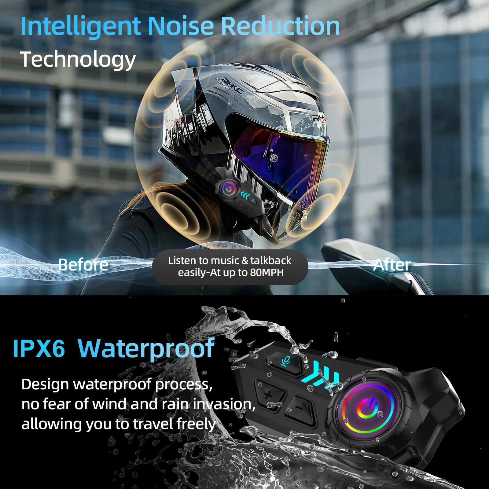 Motorcycle Helmet Motorcycle Earbuds Noise Cancelling Noise