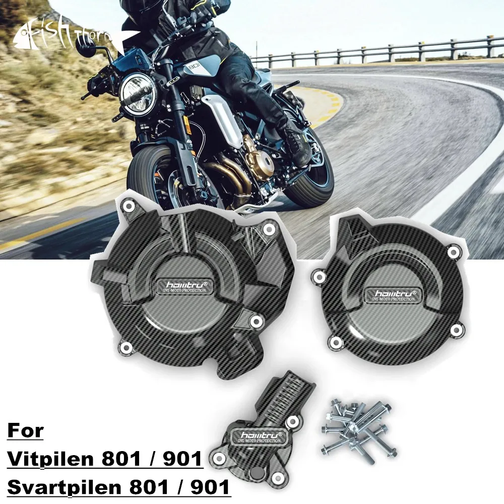 Set Di Coperture Del Motore Del Motociclo Coperchio Del Motore Della Protezione Del Cofano Per Husqvarna Svartpilen 801 Vitpilen 801 Svartpilen 901