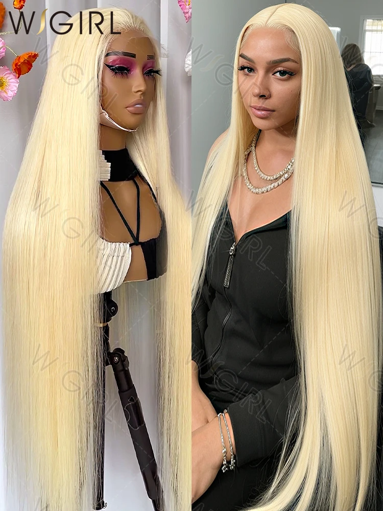 Human Hair Wig 250 Density 40 42 Inch 613 Bone Straight 13x4 HD Lace Front Human Hair Wig Brazilian Preplucked Lace Frontal