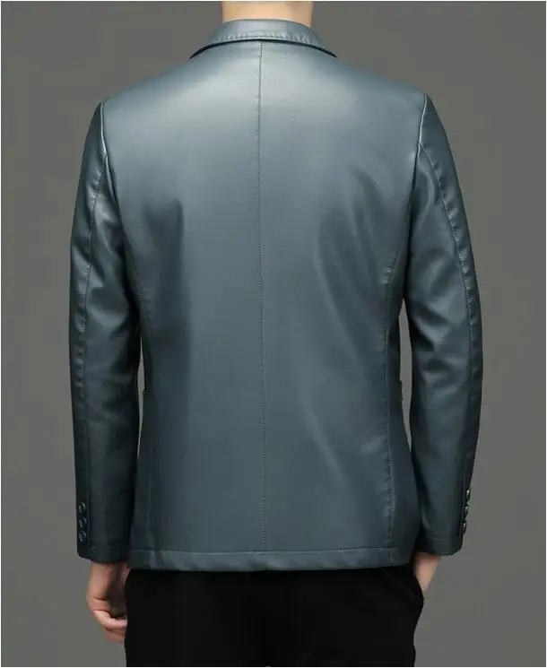 Men's Leather Jacket Pocket Detail