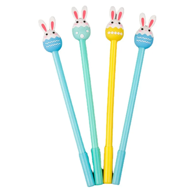 60 Pcs Cartoon Cute Pet Rabbit Silicone Gel Pens Set Lovely Lollipop Long-eared Rabbit Signature Quick-drying Learning Supplies 9pcs lot lovely plastic unicorn hair bands birthday supplies for kids girls headband with teeth hair hoop chic hair accessories