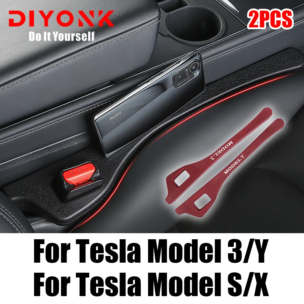 2pcs Car Seat Gap Filler Side Seam Plug Strip Leak-proof Filling Strip For  Tesla Model 3 Model Y Model S X Auto Accessories - AliExpress