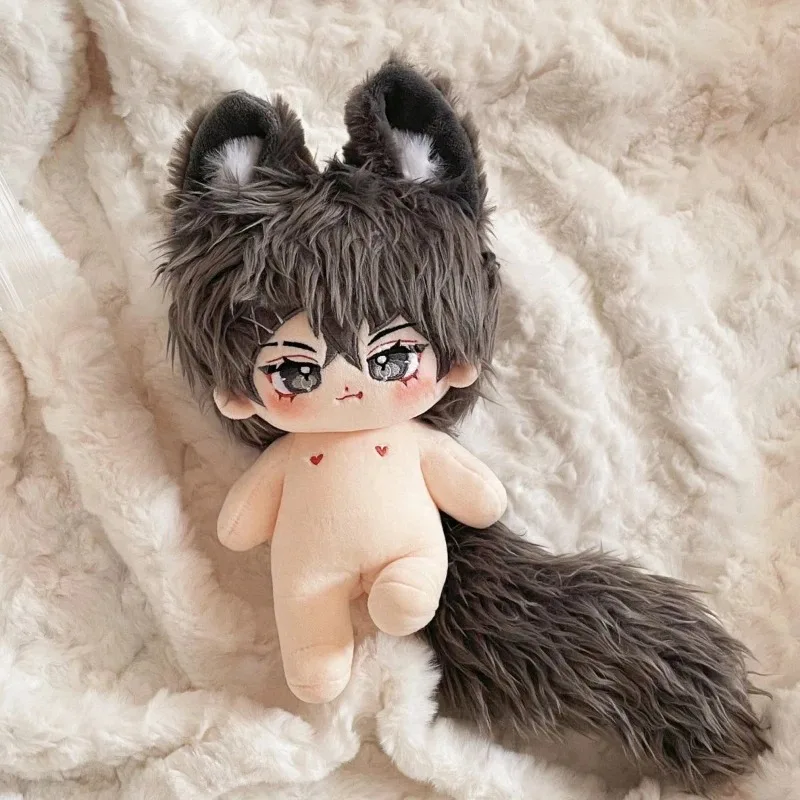 ホワイトぬいぐるみ 約20cm 耳付き 20cmぬいぐるみ 着せ替えぬいぐるみ けい 白髪青目 耳付き