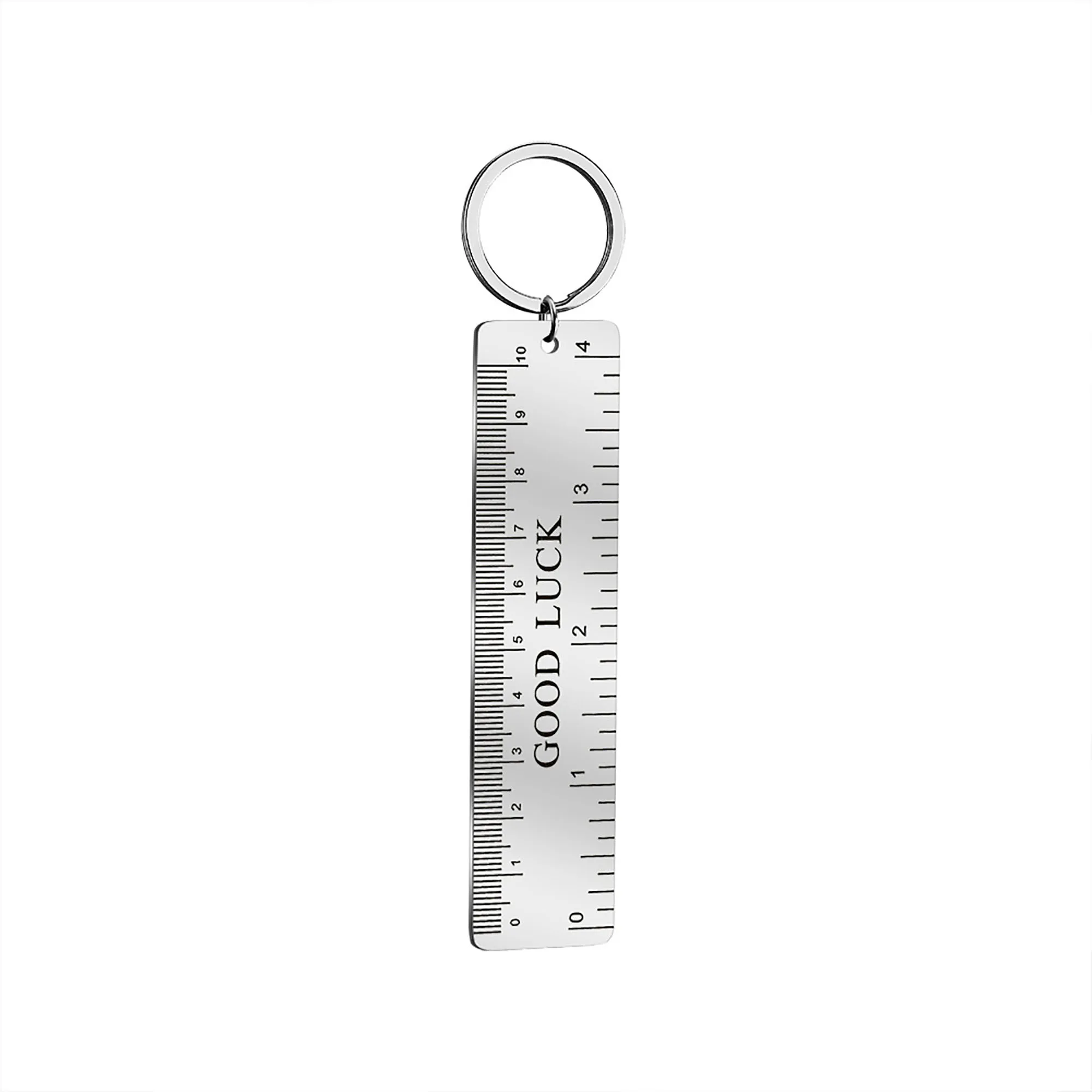 

Customizable name2023 Portable Mini Metal Ruler Caliper Ruler Key Chain Movable Caliper Ruler Model Keychain Creative Gift