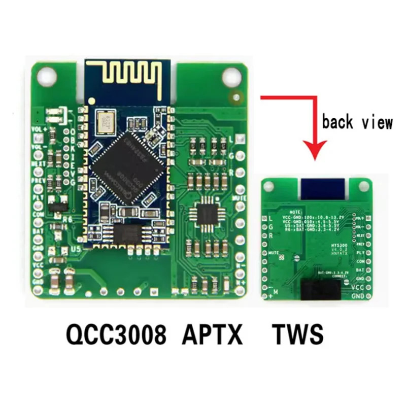 QCC3008 APTXLL lossless music hifi Bluetooth receiver board