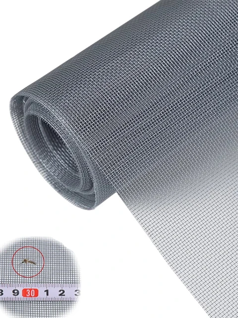 Écran de fenêtre anti-moustiques gris nano dense – Maille anti-insectes lavable, durable et facile à installer – Fibers réutilisables et à haute résistance 1