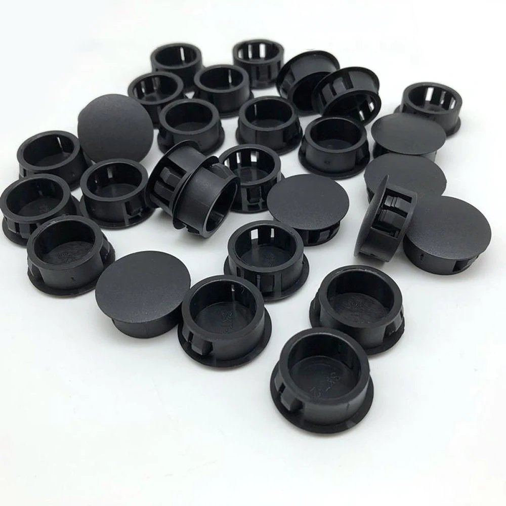 Round Plastic Blanking End Caps Furniture Screw Hole Cover Tube Pipe Inserts Plug Bung 5mm 6 7 8 9 10 to 50mm 10Pcs pipe end cap,silicone rubber caps,rubber caps,silicone rubber plugs