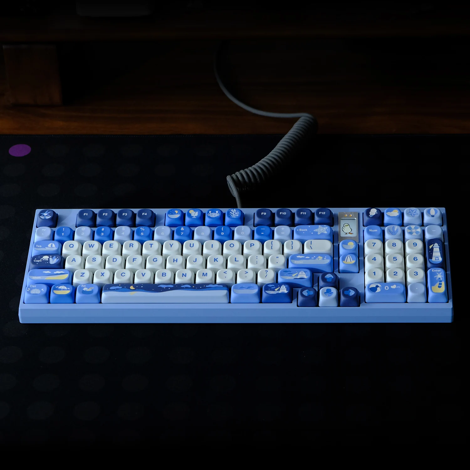 Teclado Mecânico Keycaps para mx Sublimação Dye Assista ao Tema do Mar Perfil Moa Pbt 61 67 68 75 87 980 - Imagem 4