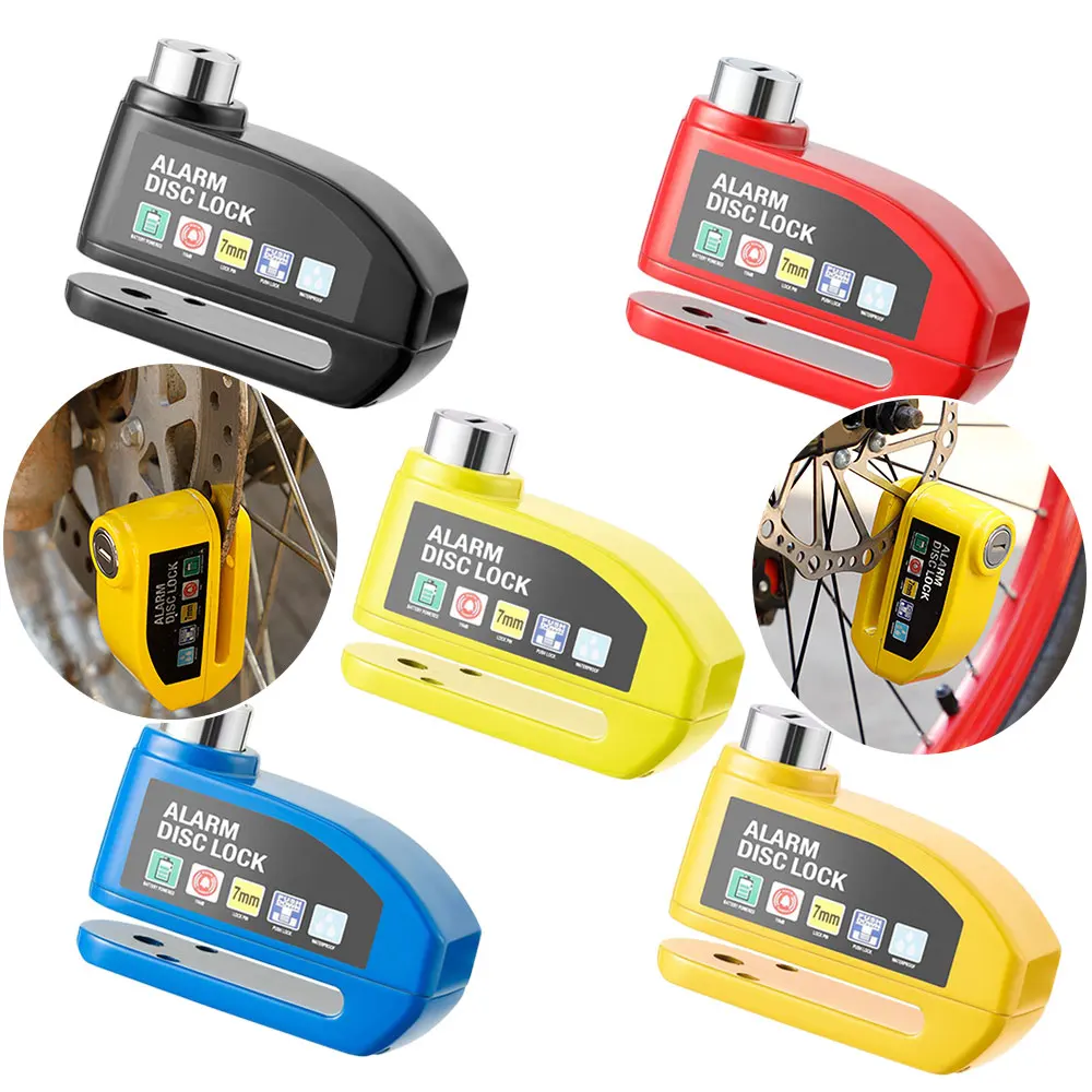 Bicycle Motorcycle Wheel Disc Brake Alarm Lock Aluminum Alloy Security