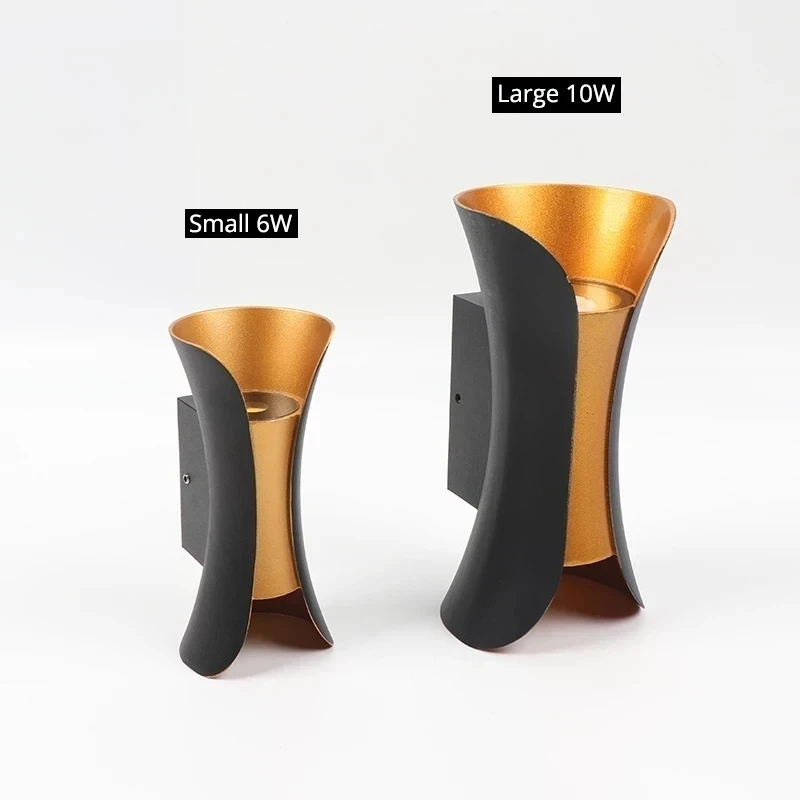 LED 벽 램프 12W 알루미늄 IP65 방수 야외 벽 조명, 정원 베란다 현대 실내 북유럽 스콘스 램프 장식 조명