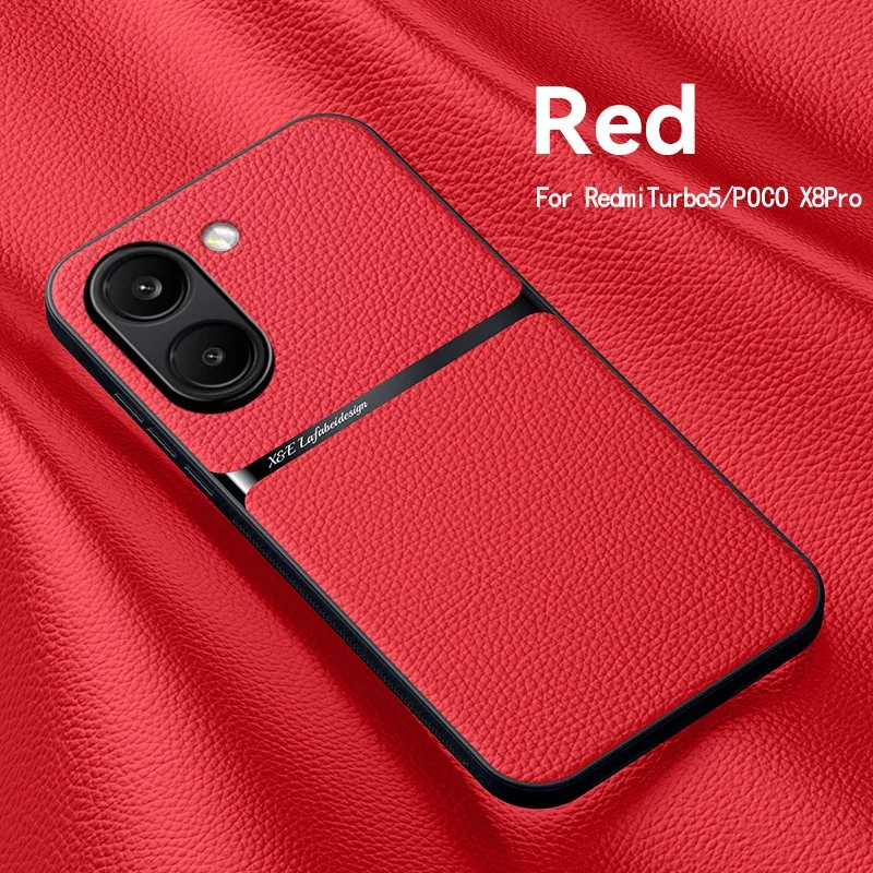 Luxury Leather Magnetic Phone Case with Car Holder Feature