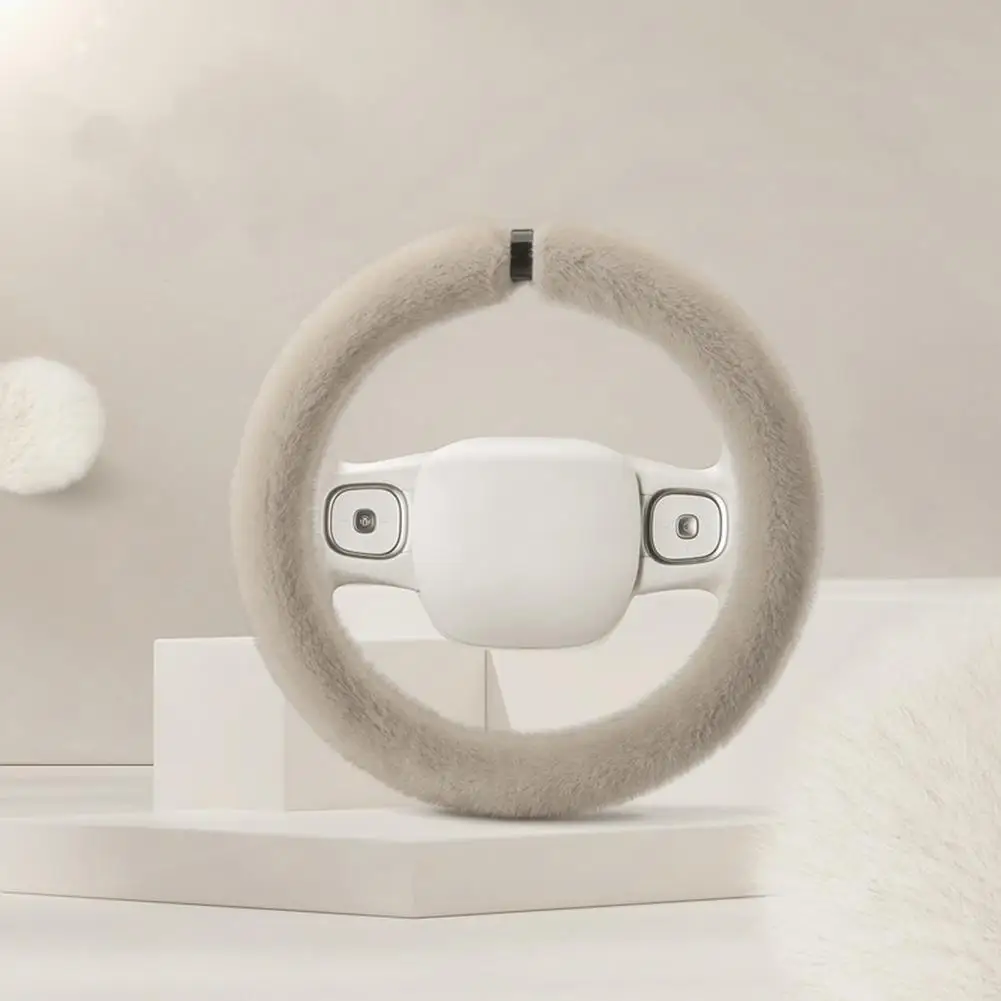 

Чехол на руль с постоянной температурой, плюшевый зимний чехол на руль, Нескользящие автомобильные аксессуары, Внутренний замок