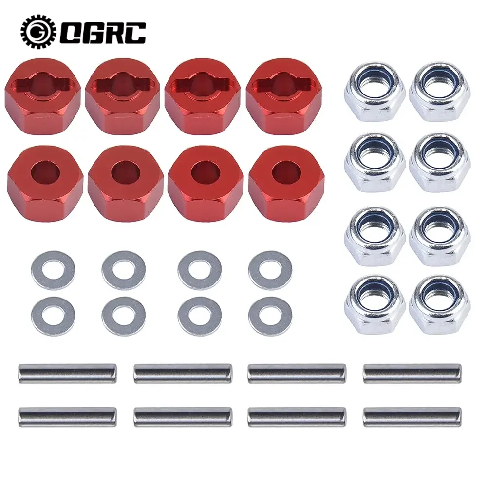 OGRCAnodizedAluminumHexWheelHubs12mmUpgradeNutsforTraxxas4X4StampedeRustlerRally