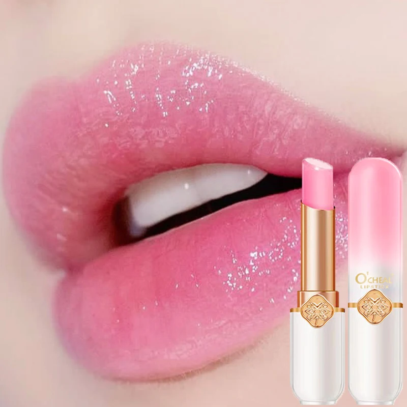 

1PC Honey Peach Color-Changing Lipstick Natural Long Lasting Moisturizing Reduce Lip Lines Jelly Lip Balm Lips Makeup Cosmetics