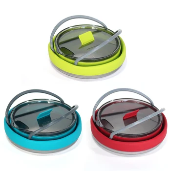 Portable Folding Boiling Water Pot with Handle for Camping Travel Self-Driving  Silicone Kettle Space Saving Drinkware 1