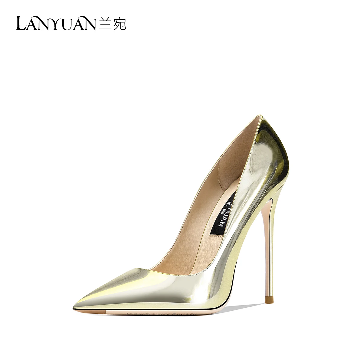 Women Light Golden Pumps Super Sexy High Heeled Shoes Shallow Spring Summer Single Shoes for Wedding Party