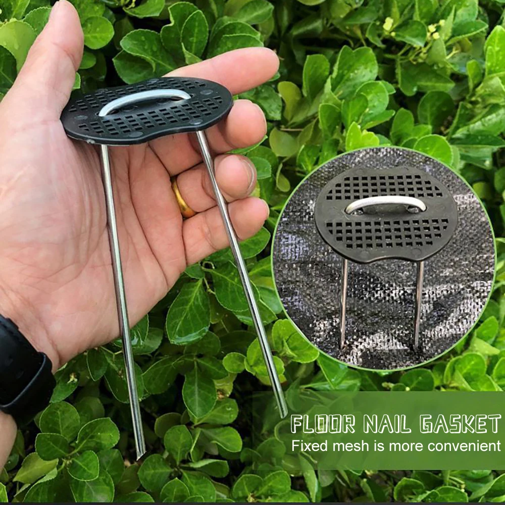Garden Staples Plant Stakes Galvanized Iron U-shaped Garden Stake Beveled Cut End Design Easily Installation Rustproof for Lawn Yard Turf Tents Fences