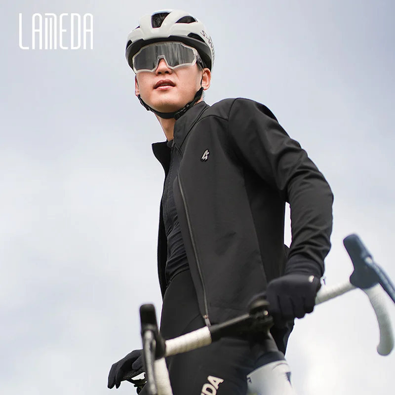 Cycling Jackets Windproof Winter Fleece Biking Clothing Men's Road Bike Windbreaker With Pockets