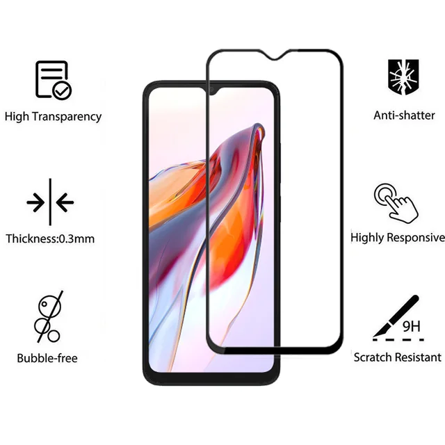 Pelicula, Front Tempered Glass For Xiaomi Redmi 13C 12C 10C NFC Screen  Protectors Redmi 13 C cristal templado Redmi 12 C protector pantalla Redmi  10 C verre trempé Poco C65 Glass Redmi13C