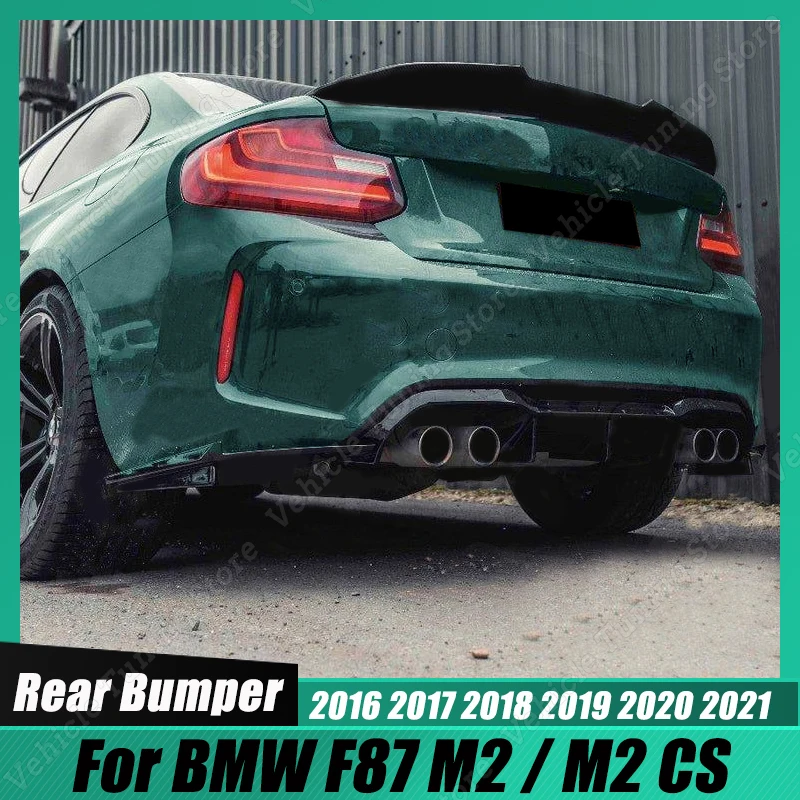 

Rear Bumper Splitter Lip Diffuser Spoiler High Performance Body Kits for BMW F87 M2 / M2 CS 2016-2021 V Style Car Accessories