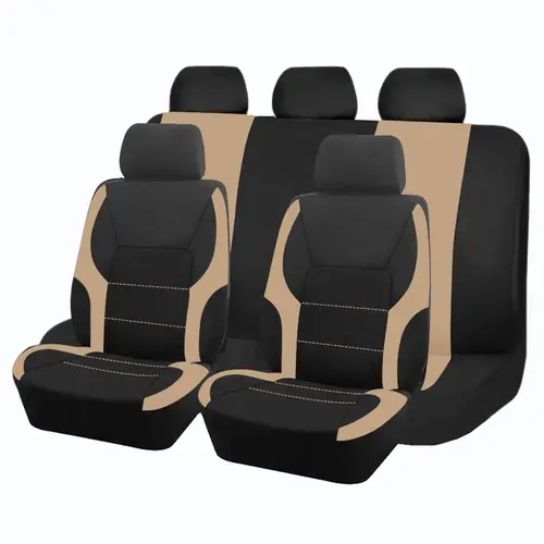 AUTO PLUS Sports Universal Polyester Car Seat Cover Set Fit Most Car Plain Fabric Bicolor Stylish Car Accessories Seat Protector - Image 27