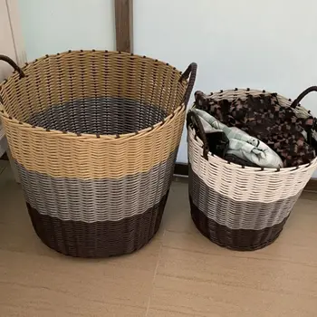 Foldable Woven Laundry Basket 1