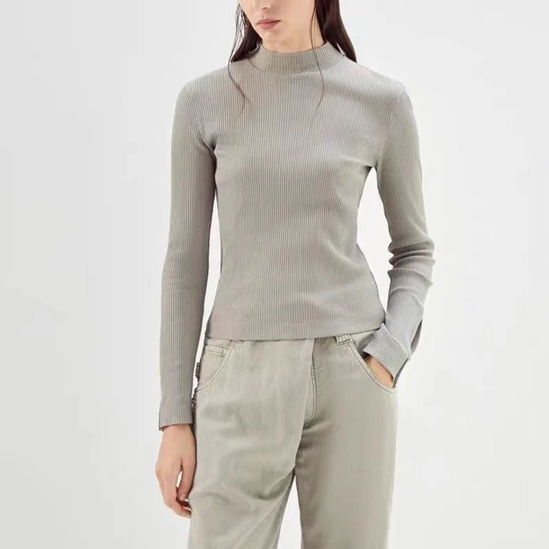 

2023 модная повседневная облегающая трикотажная одежда с круглым вырезом для женщин