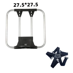 Enhanced Bicycle Bag Frame Bracket for Folding Bikes - Aluminum Alloy Accessories (Type 1 with strap)