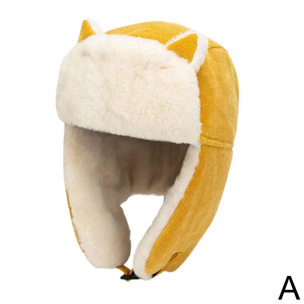 New Lovely Cat Ears Hat Korean Style Cute Autumn And Cotton Lei Warm Cycling Feng Windproof Hat Women Winter Cold Earmuffs Y2P0