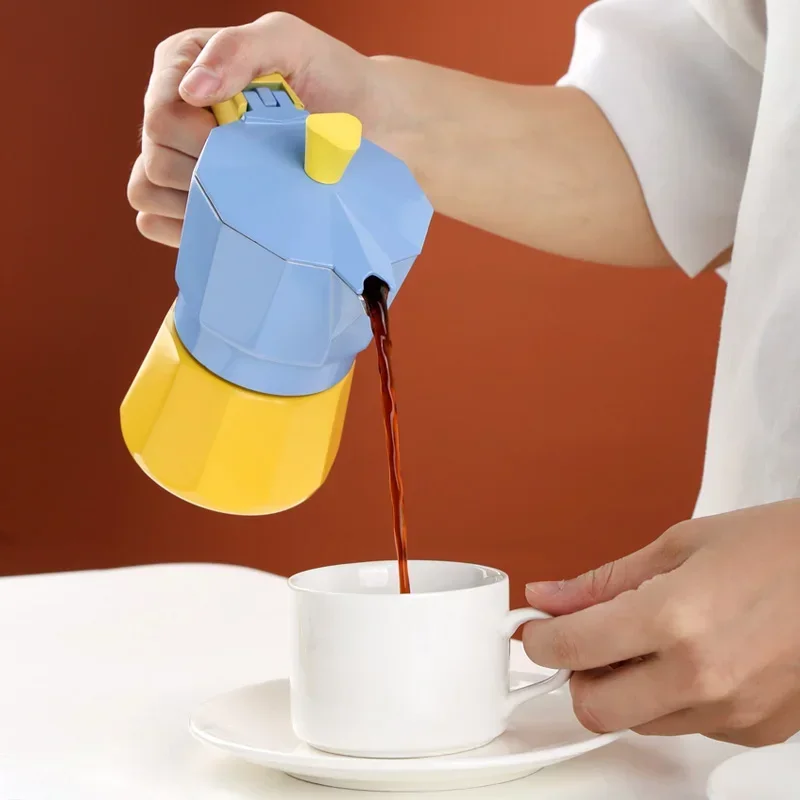 

Two-valve moka pot household Italian small coffee making appliance espresso machine hand coffee pot set