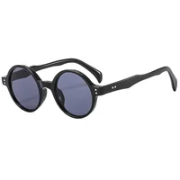 Lunettes de soleil rondes vintage pour hommes et femmes, lunettes de soleil de marque, monture rivetée, nuances rétro, mode masculine et féminine 5