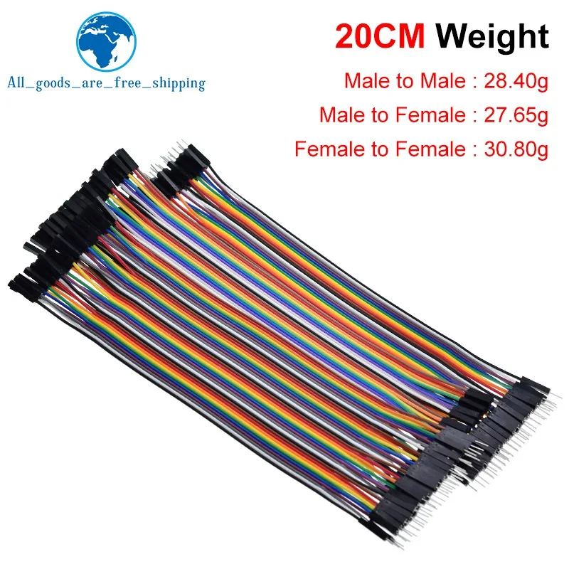 Versatile Multi-Length Jumper Wire Set - Male, Female Connectors for Electronics Prototyping