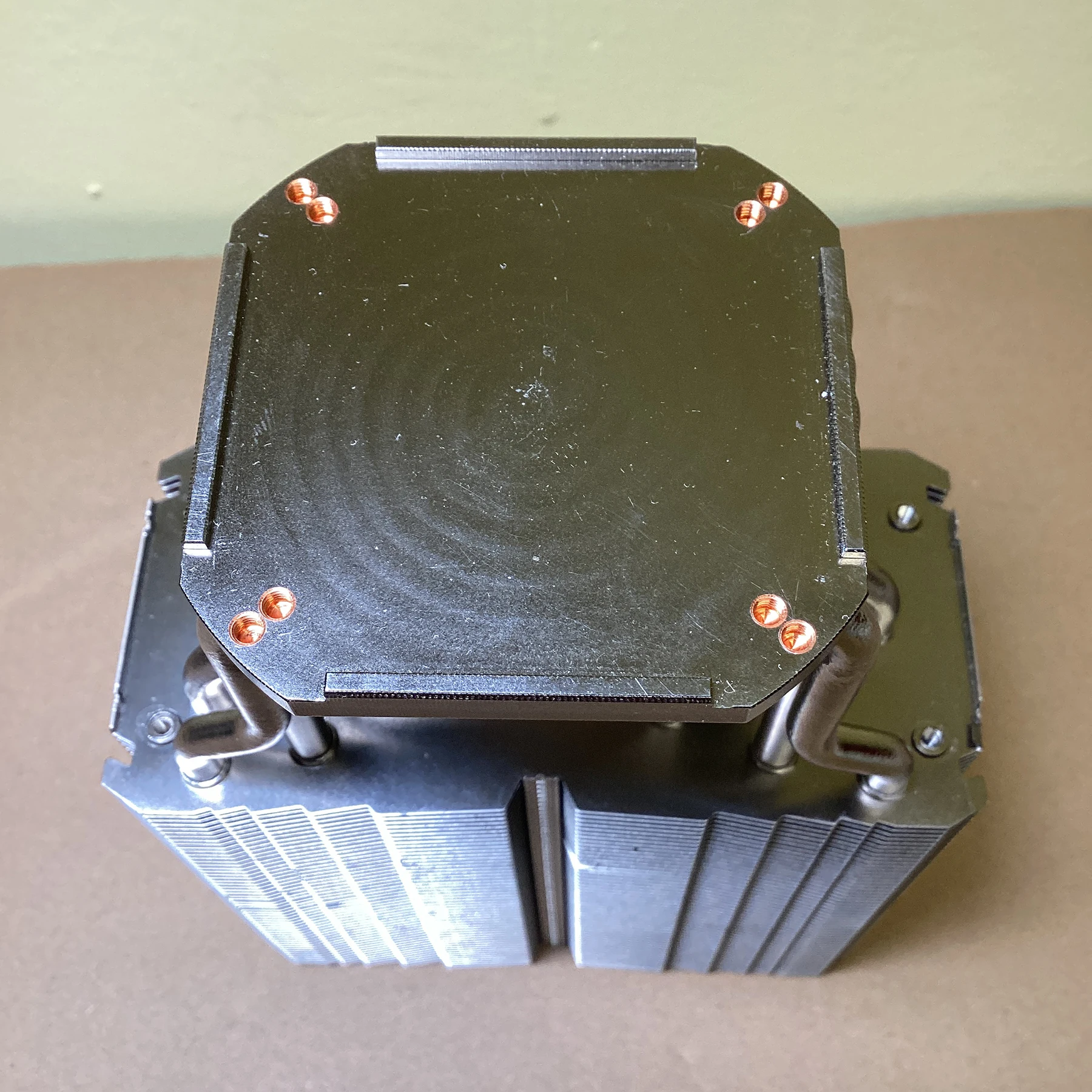 Cooling LED Chip Plateform Heatsink for High Power COB LED Copper Base + Copper Round Pipe with Heat Diffusion Cooling Fin