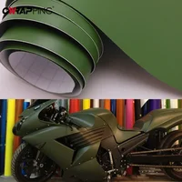 Car Matte Army Green Film Waterproof PVC Universal Decoration Stickers for Auto Motorcycle Body Styling Wrap Films DIY Decor 1