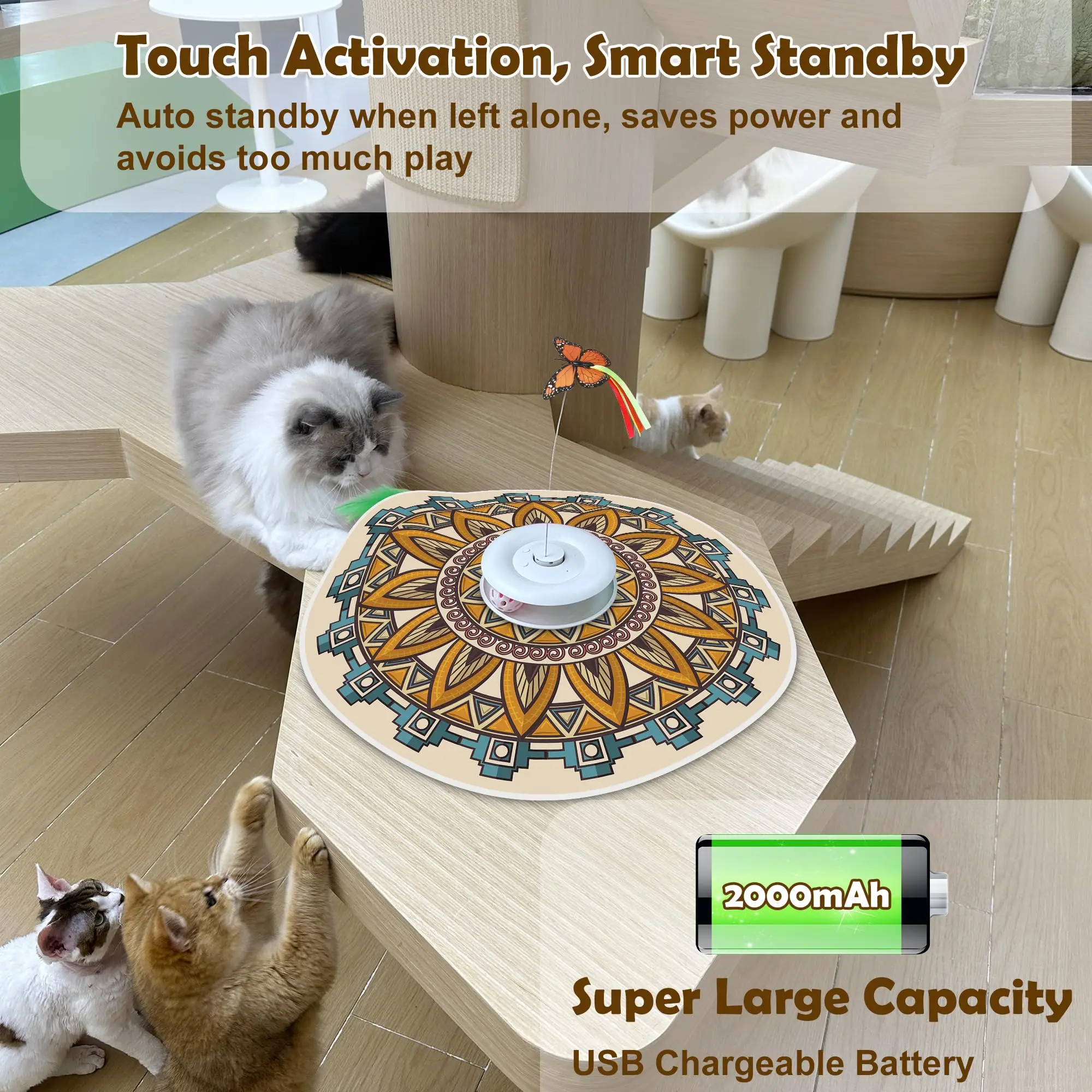 Home Alone Keep Cat Entertained While Away Cat Toys Rechargeable