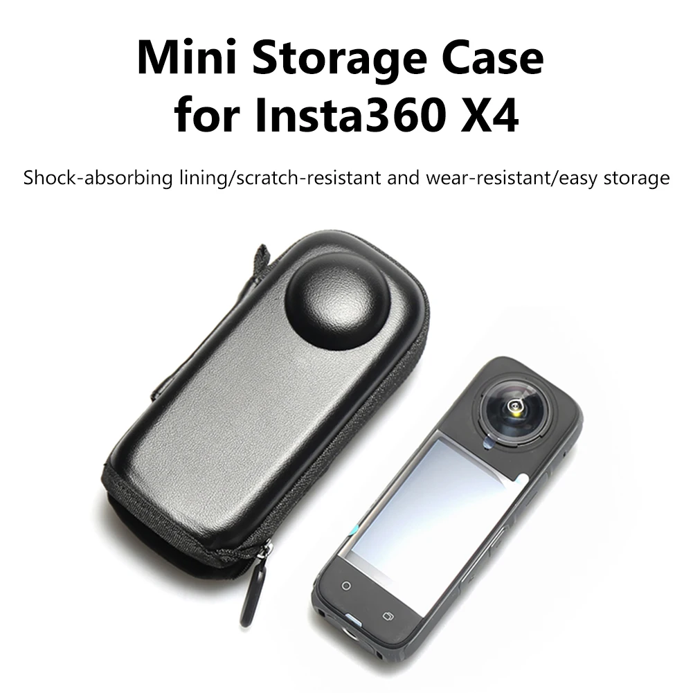 PU 휴대용 휴대 케이스, Insta360 X4 액세서리, 스크래치 방지 카메라 바디 보관 가방, 여행 보관 케이스, 보호 커버
