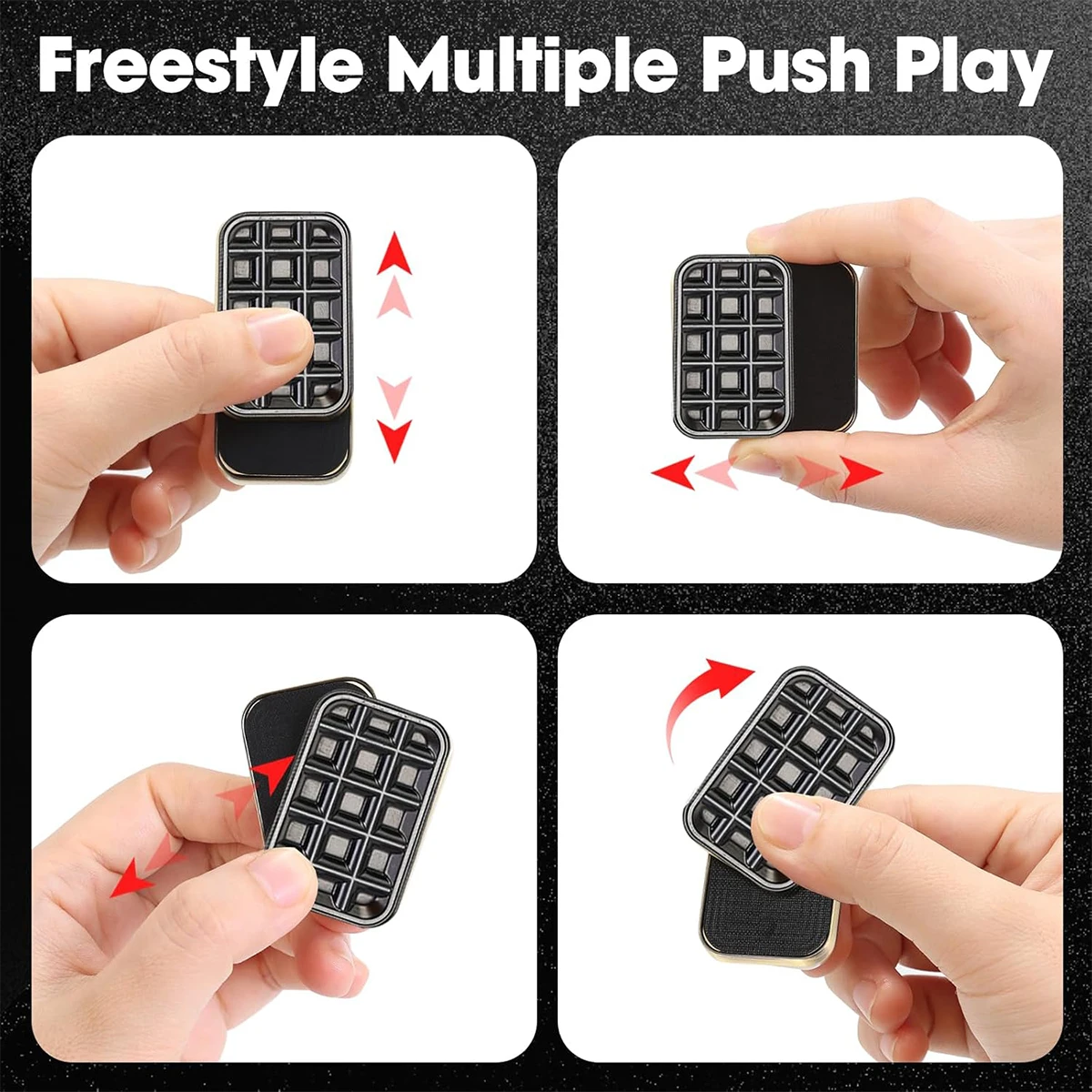 Magnetic Chocolate-Shaped Metal Fidget Slider