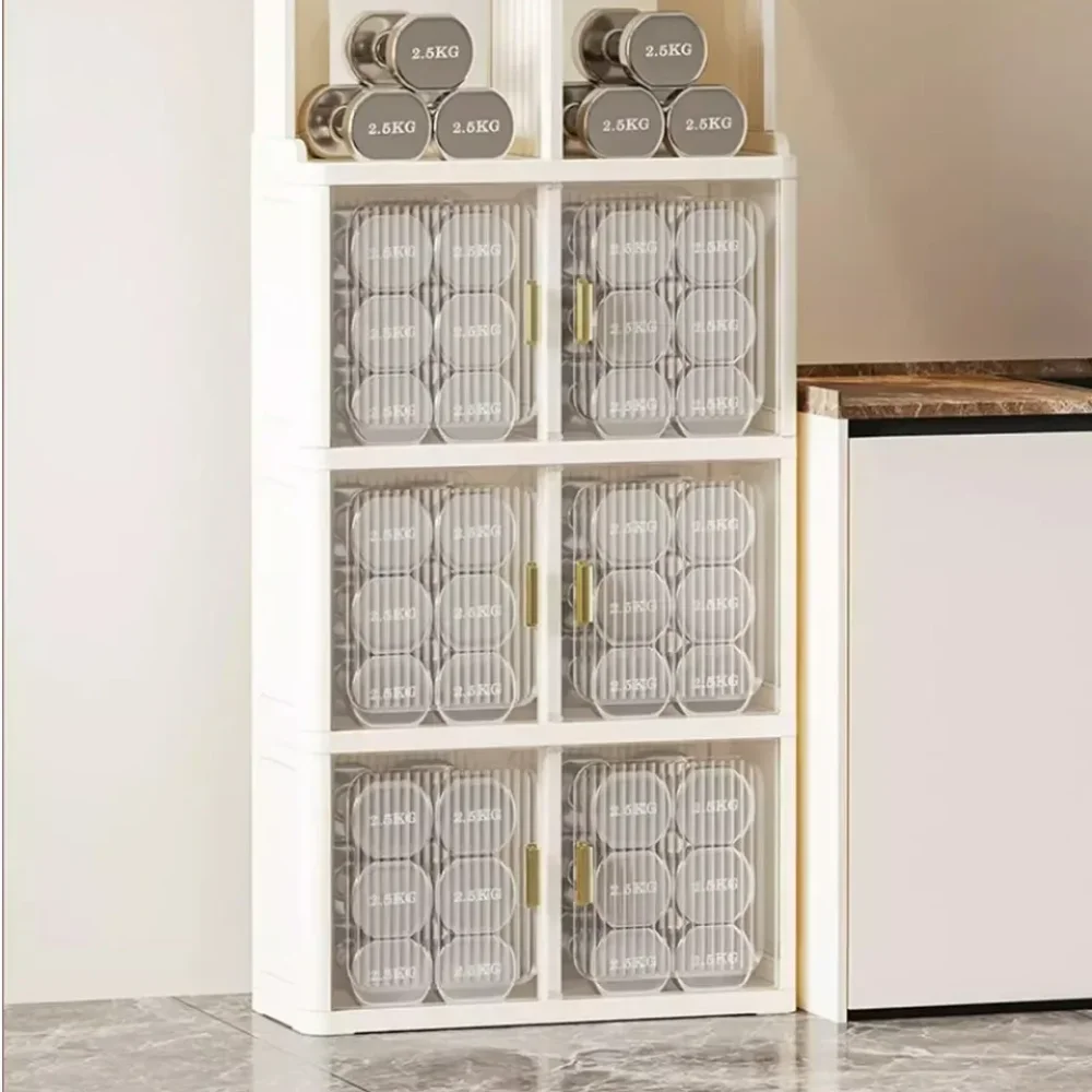 Transparent Bookcase Dustproof Storage Cabinets Floor Standing Large Capacity Display Bookshelf Living Room closets Organizer
