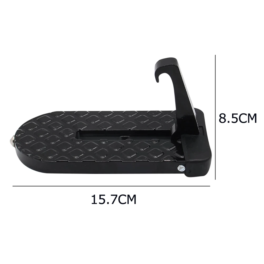 Car Roof Rack Step Foldable Car Door Step Multifunction Universal Latch Hook Auxiliary Foot Pedal Aluminium Alloy Safety Hammer gas pedal and brake pedal