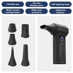 High - Performance Cordless Turbo Air Blower with LED Light and Battery Display (Standard Edition)