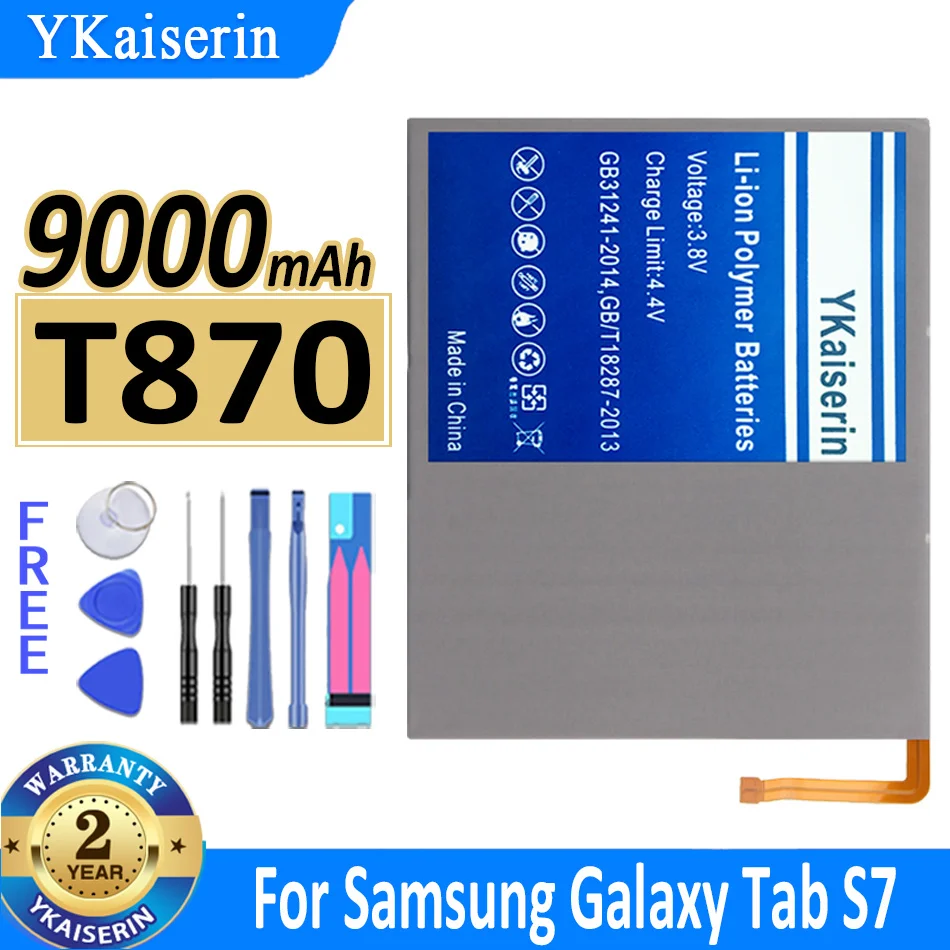 Batteria Ykaiserin 9000Mah T870 (Eb-Bt875Aby) Per Samsung Galaxy Tab S7 Sm-T875 Bateria
