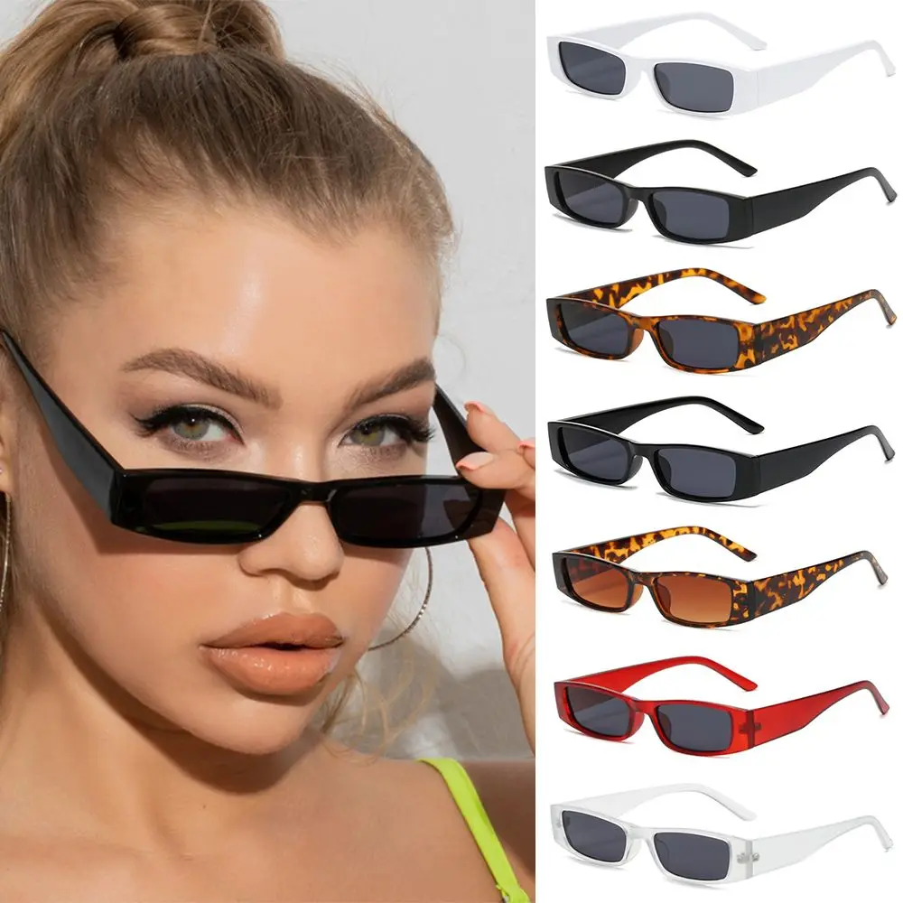 

Small Rectangle Sunglasses Women's Fashion Eyeglasses Retro Small Frame Sun Glasses Square Narrow Sunglasses Trending Eyewear