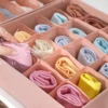 1pc breathable fabric underwear storage box, folding multifunctional drawer organizer for bras and socks, drawer organizer 6