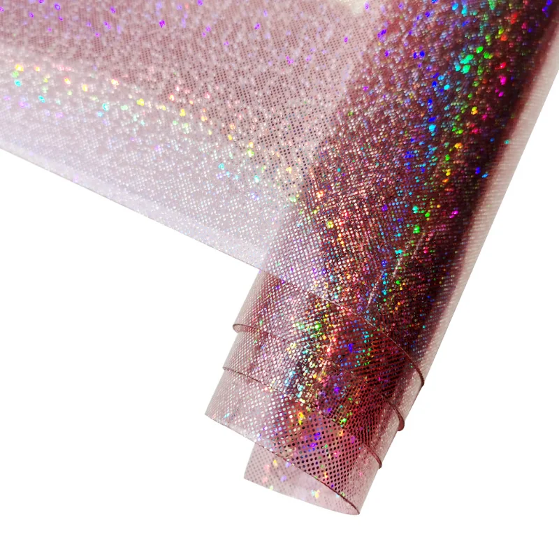 

PVC Laser Holographic Vinyl Faux Leather Sheets for DIY Bows Earrings Bags Crafts Making 30*135cm