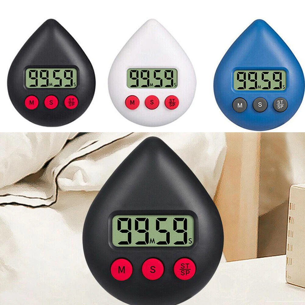 

Digital Timer Splash Proof Energy Saver Timer 5.9x7.5x1.6cm Bathroom Kitchen Time Reminder Cooking Tools High Quality