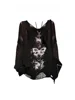 Y2K Spicy Girl Retro Hole V-ne Knitted Sweater Women's Autumn New Lazy Sle Long Sve Sun Protection irt T-s...
