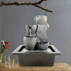 6 Styles Tabletop Water Fountain with LED Lights Stacked Rocks Indoor Waterfall Feature Quiet Relaxing Water Sound Home Decor 1